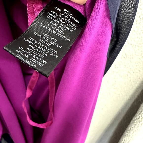 Jessica Howard Babydoll‎ Dress Womens 6P Purple Mesh Overlay Rhinestone Y2K HOCO - Picture 9 of 9